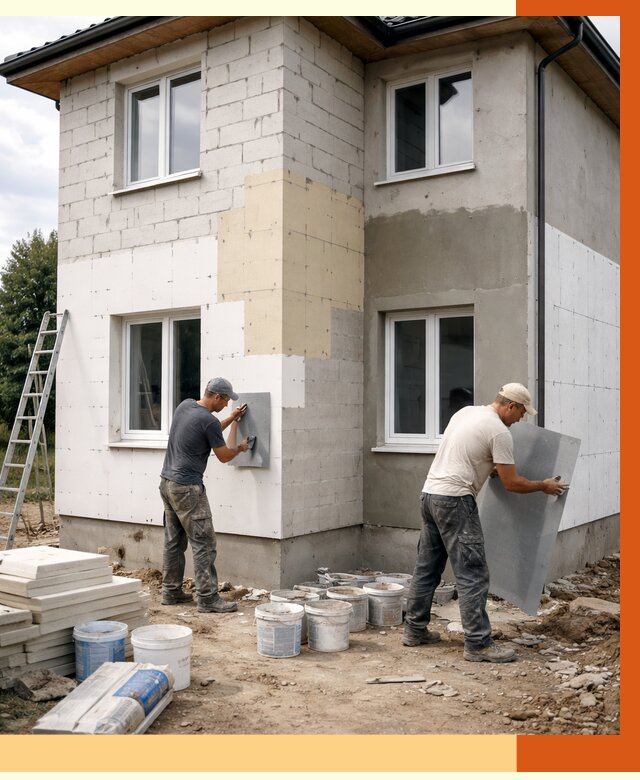 Утепление дома из газобетона в Пушкине от 4357 руб./м² — заказать у ТепломастерПшк